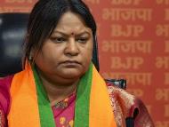 BJP leader Sita Soren, the sister-in-law of Jharkhand chief minister Hemant Soren, broke down while expressing her sadness over Ansari’s remarks. (IMAGE: PTI)