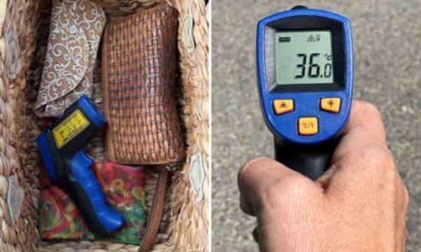 The infrared thermometer belo<em></em>nging to Gardening Australia host Sophie Thomson, which she uses to measure surface temperatures around her garden and beyond